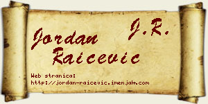 Jordan Raičević vizit kartica